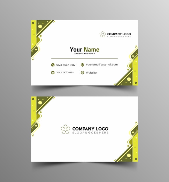 Modelo de diseño simple de nombre y tarjeta de identificación 10