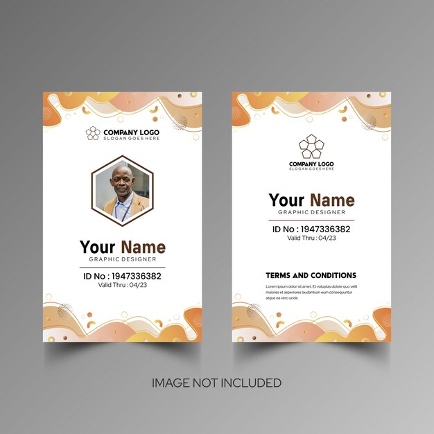 Modelo de diseño simple de nombre y tarjeta de identificación 10