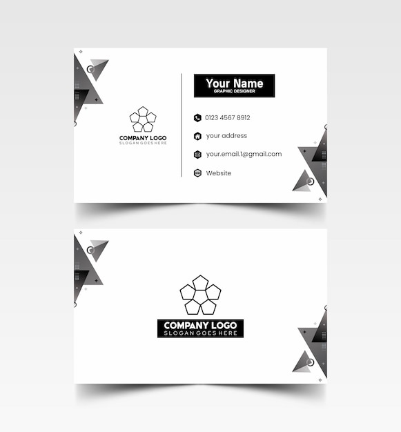 Modelo de diseño simple de nombre y tarjeta de identificación 10