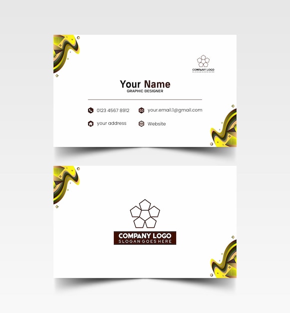 Modelo de diseño simple de nombre y tarjeta de identificación 10