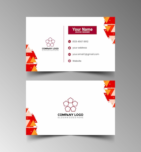 Modelo de diseño simple de nombre y tarjeta de identificación 10