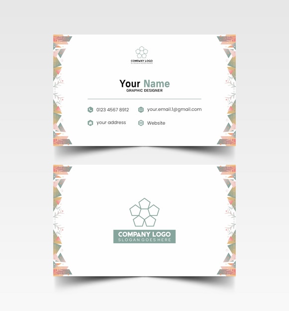 Modelo de diseño simple de nombre y tarjeta de identificación 10