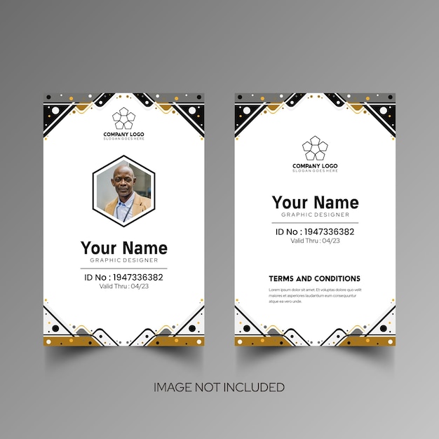 Modelo de diseño simple de nombre y tarjeta de identificación 10