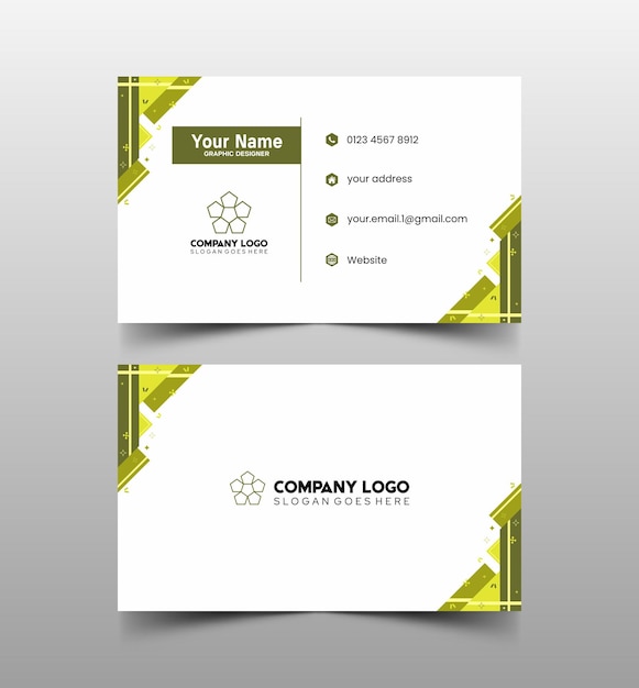 Modelo de diseño simple de nombre y tarjeta de identificación 10