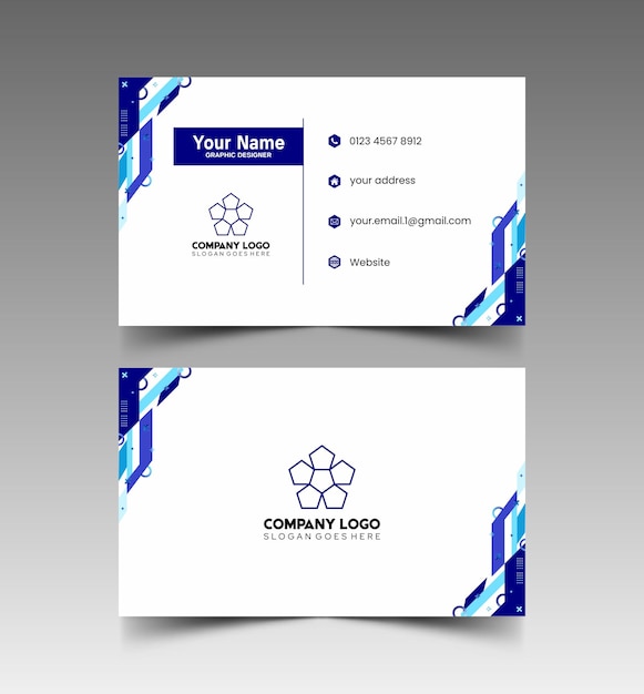 Modelo de diseño simple de nombre y tarjeta de identificación 10
