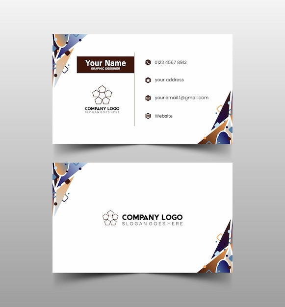 Modelo de diseño simple de nombre y tarjeta de identificación 10