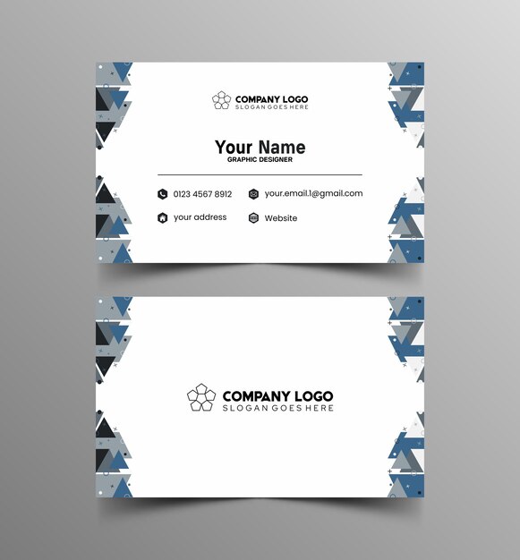 Modelo de diseño simple de nombre y tarjeta de identificación 10