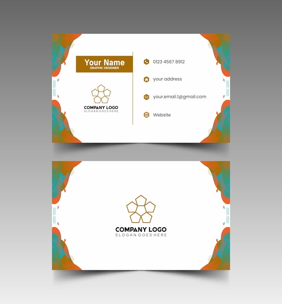 Modelo de diseño simple de nombre y tarjeta de identificación 10