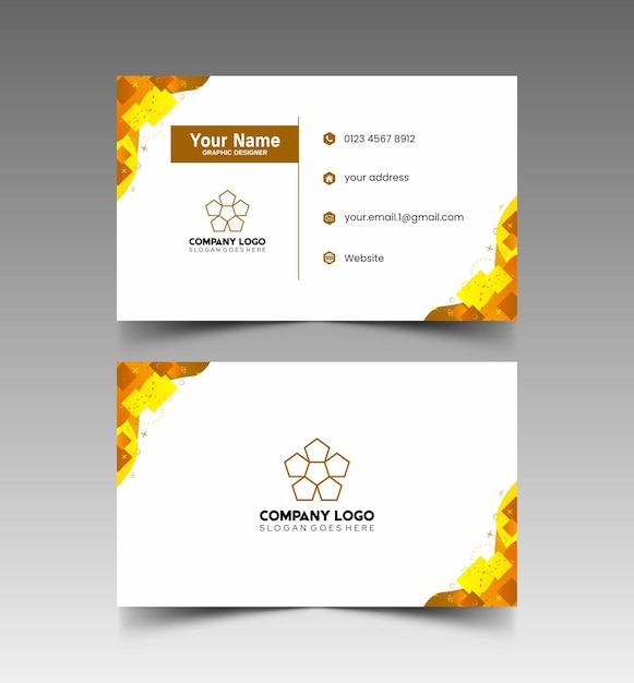 Modelo de diseño simple de nombre y tarjeta de identificación 10
