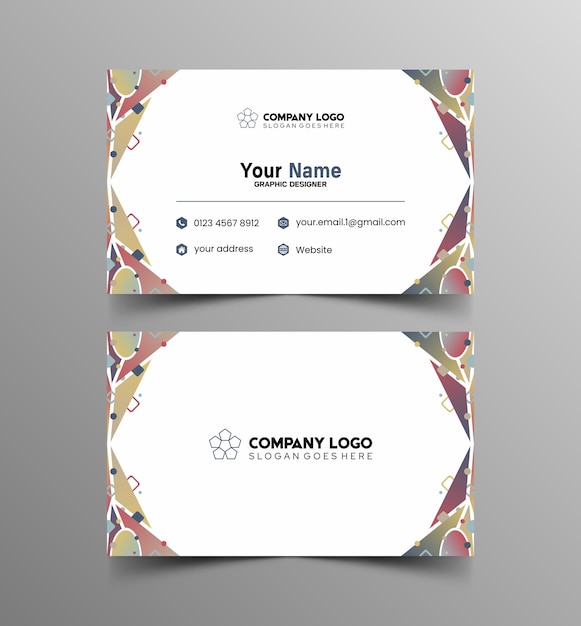 Modelo de diseño simple de nombre y tarjeta de identificación 10