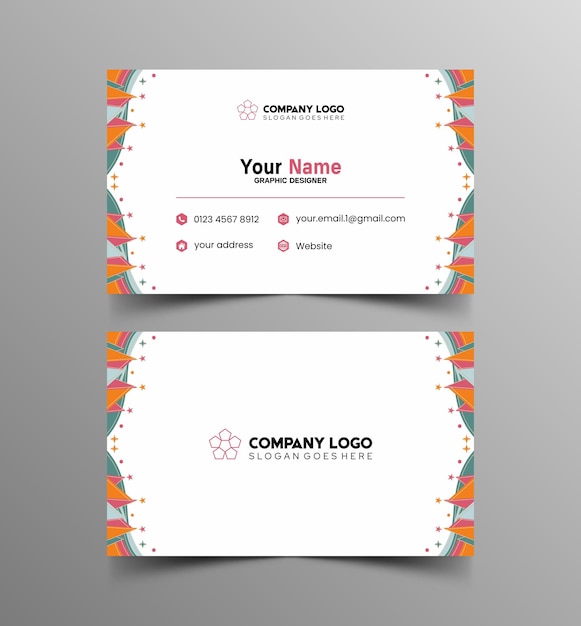 Modelo de diseño simple de nombre y tarjeta de identificación 10