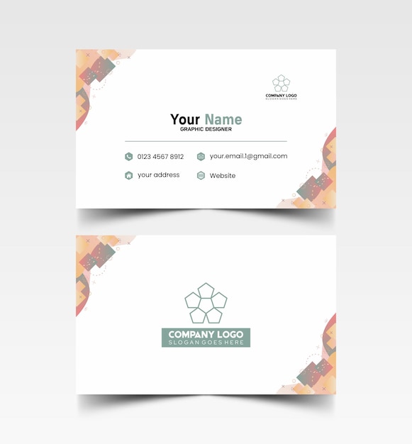 Modelo de diseño simple de nombre y tarjeta de identificación 10