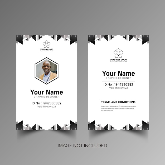 Modelo de diseño simple de nombre y tarjeta de identificación 10