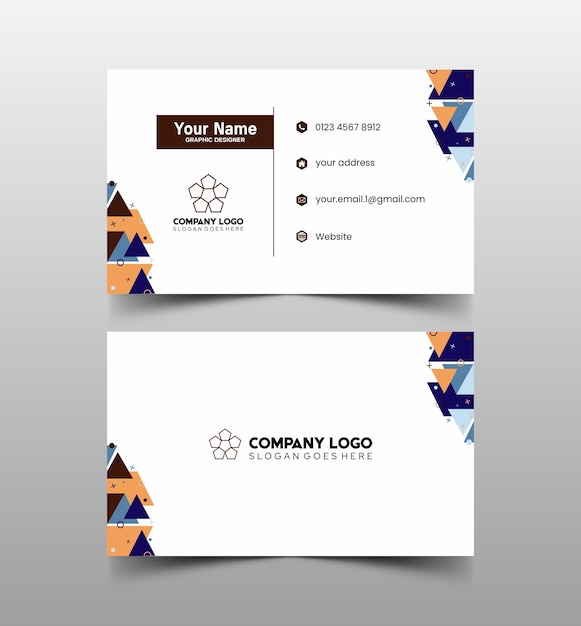 Modelo de diseño simple de nombre y tarjeta de identificación 10