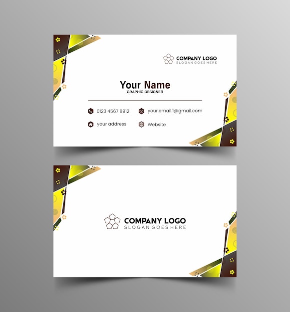 Modelo de diseño simple de nombre y tarjeta de identificación 10