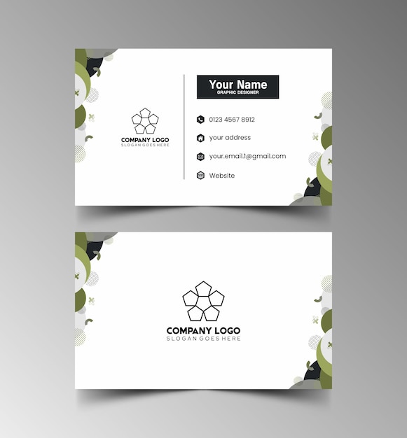 Modelo de diseño simple de nombre y tarjeta de identificación 10