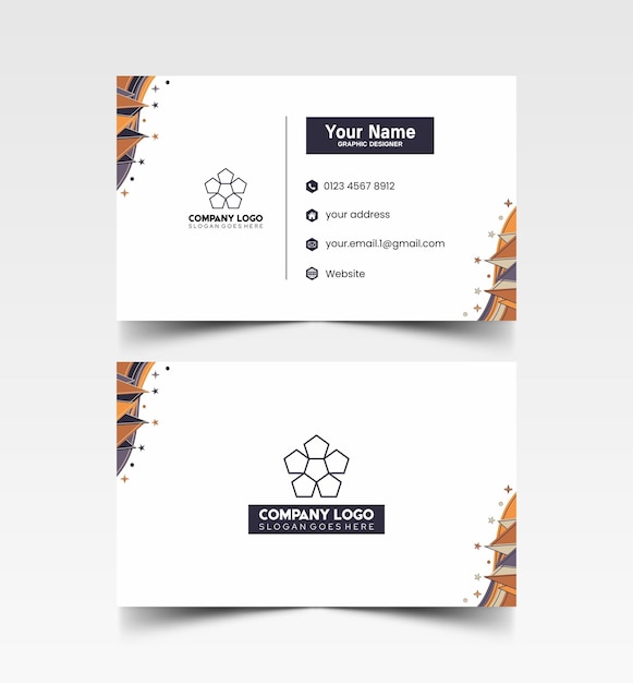 Modelo de diseño simple de nombre y tarjeta de identificación 10