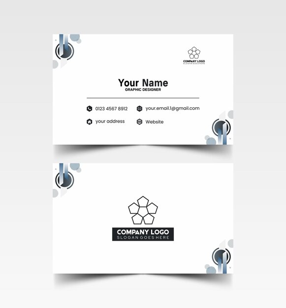 Modelo de diseño simple de nombre y tarjeta de identificación 10
