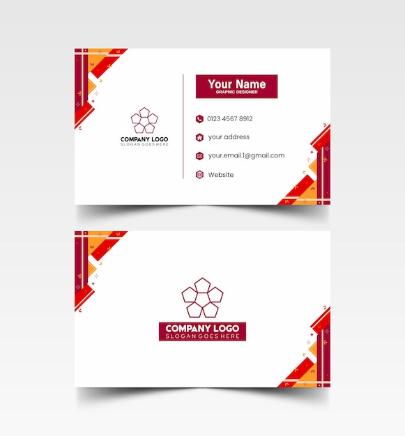 Modelo de diseño simple de nombre y tarjeta de identificación 10