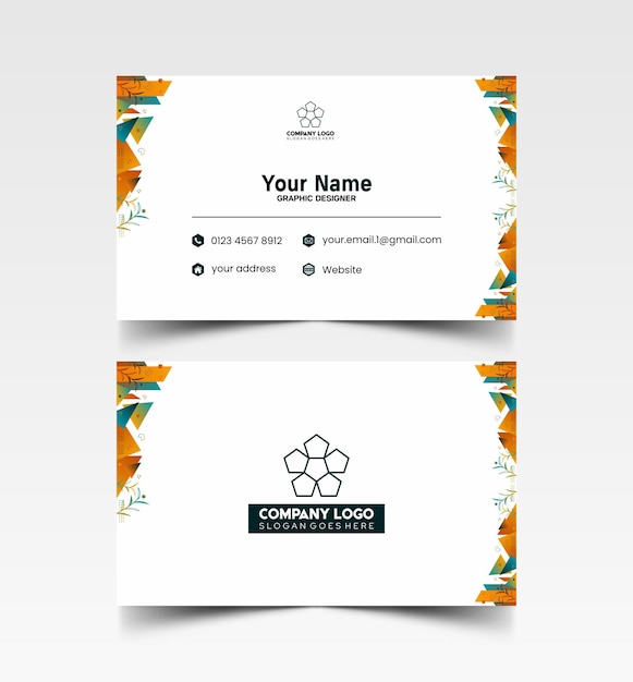 Modelo de diseño simple de nombre y tarjeta de identificación 10