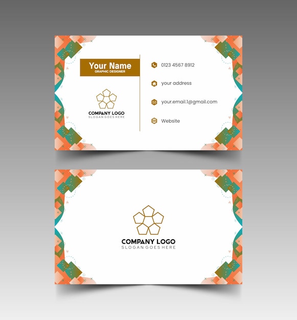 Modelo de diseño simple de nombre y tarjeta de identificación 10