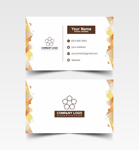 Modelo de diseño simple de nombre y tarjeta de identificación 10