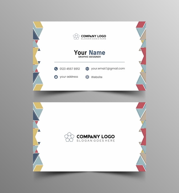 Modelo de diseño simple de nombre y tarjeta de identificación 10