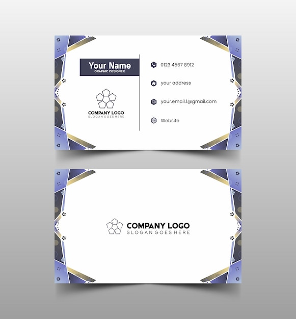 Modelo de diseño simple de nombre y tarjeta de identificación 10