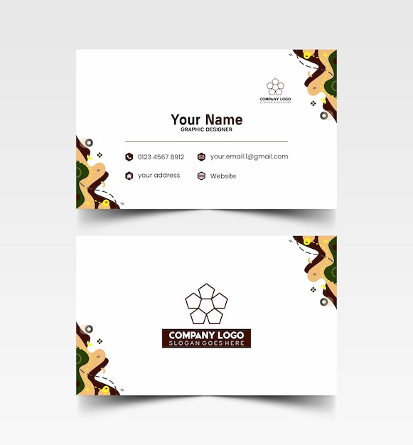 Modelo de diseño simple de nombre y tarjeta de identificación 10