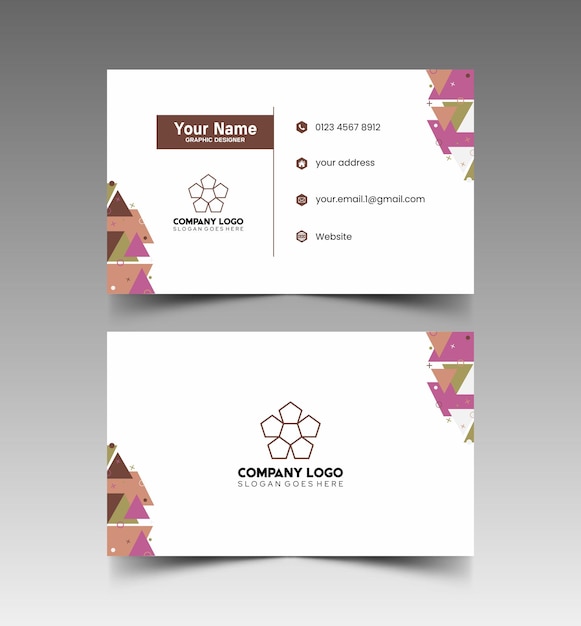Modelo de diseño simple de nombre y tarjeta de identificación 10