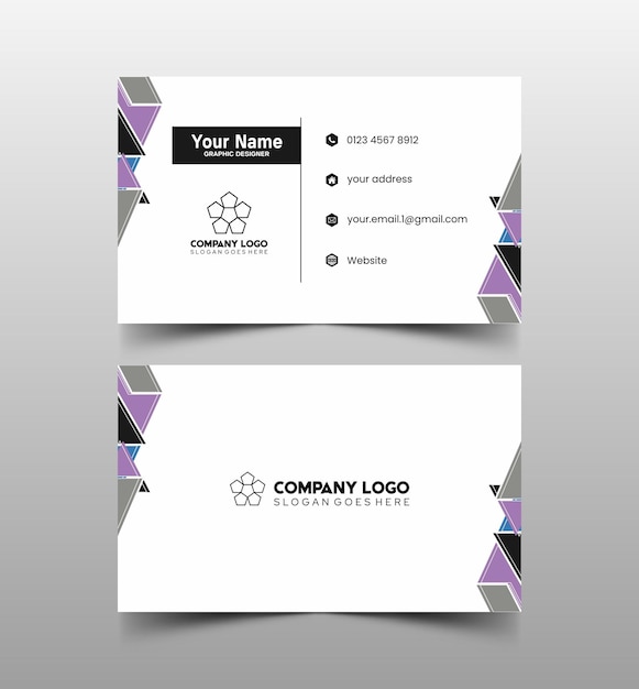 Modelo de diseño simple de nombre y tarjeta de identificación 10