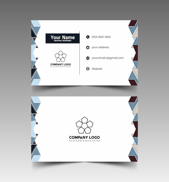 Modelo de diseño simple de nombre y tarjeta de identificación 10