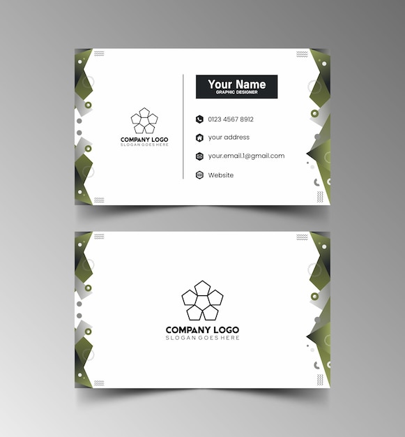 Modelo de diseño simple de nombre y tarjeta de identificación 10