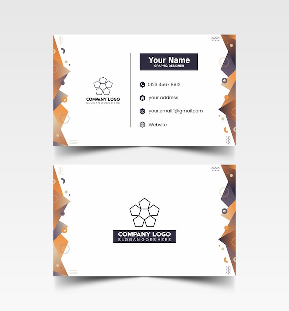 Modelo de diseño simple de nombre y tarjeta de identificación 10