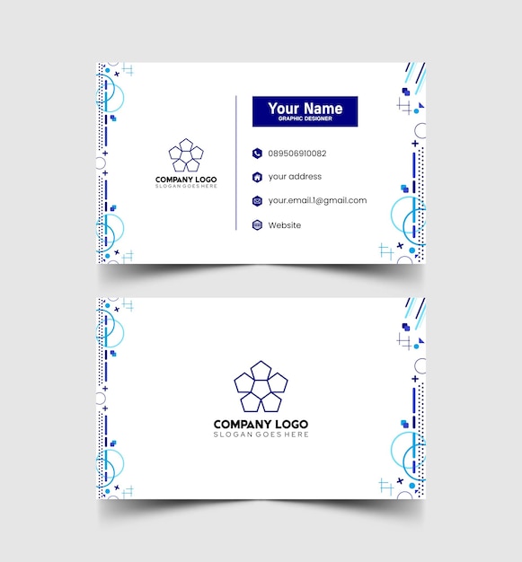 Modelo de diseño simple de nombre y tarjeta de identificación 4