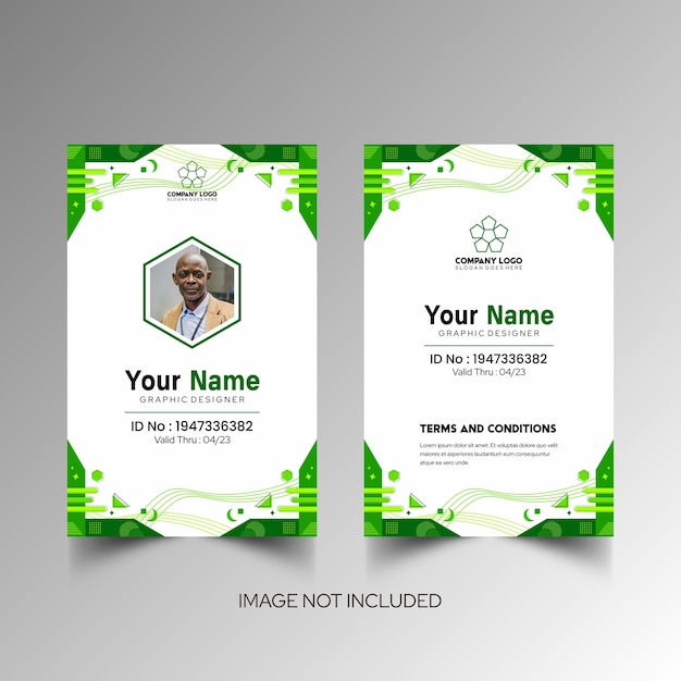 Modelo de diseño simple de nombre y tarjeta de identificación 5