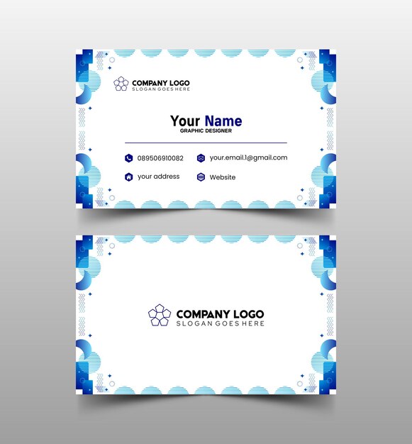 Modelo de diseño simple de nombre y tarjeta de identificación 5