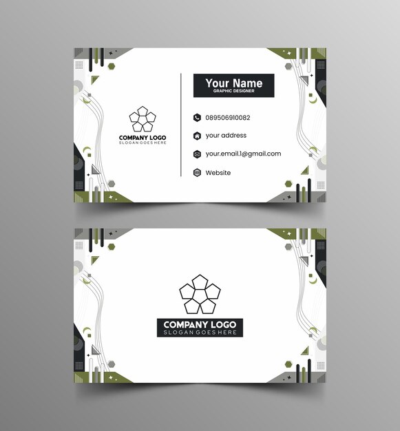 Modelo de diseño simple de nombre y tarjeta de identificación 5