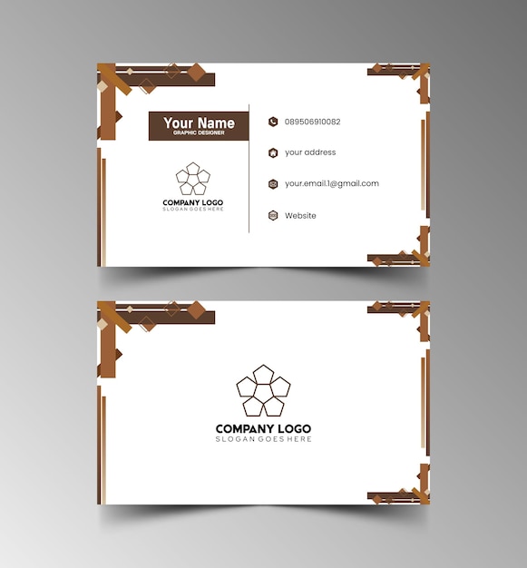 Modelo de diseño simple de nombre y tarjeta de identificación 5