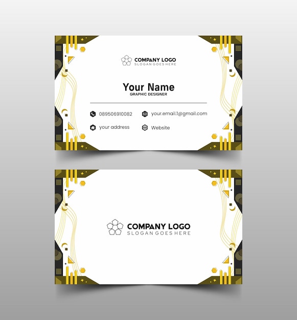 Modelo de diseño simple de nombre y tarjeta de identificación 5
