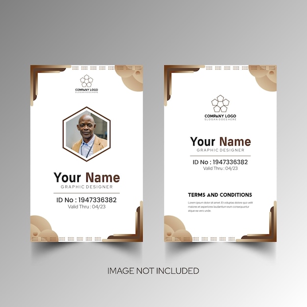 Modelo de diseño simple de nombre y tarjeta de identificación 5