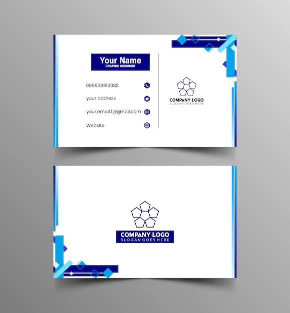 Modelo de diseño simple de nombre y tarjeta de identificación 5