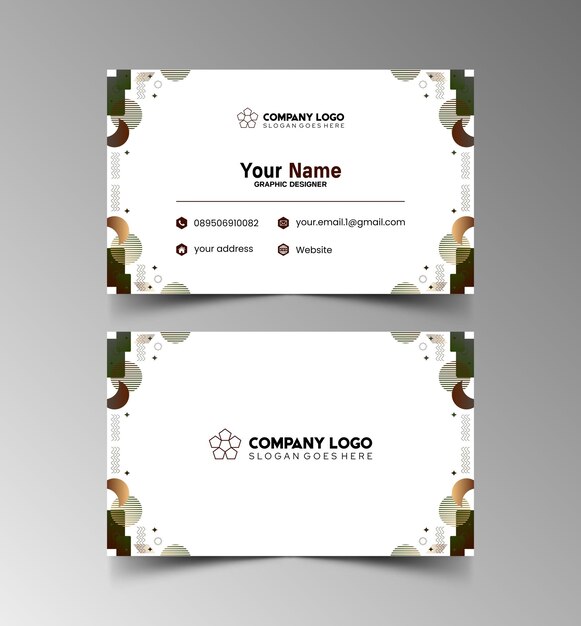 Modelo de diseño simple de nombre y tarjeta de identificación 5