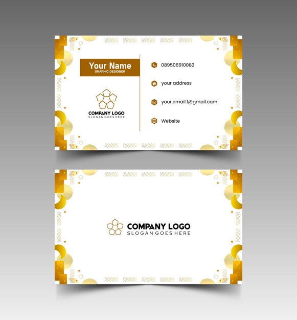 Modelo de diseño simple de nombre y tarjeta de identificación 5