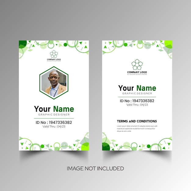 Modelo de diseño simple de nombre y tarjeta de identificación 5