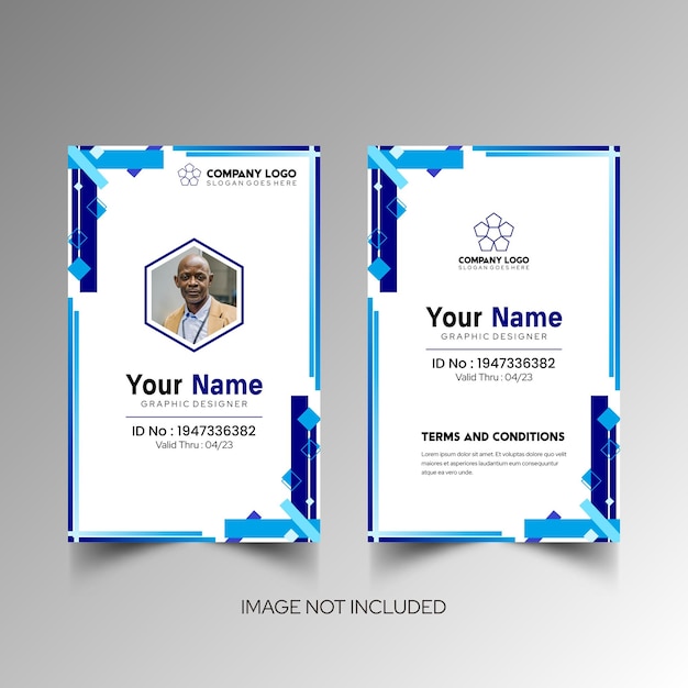 Modelo de diseño simple de nombre y tarjeta de identificación 5