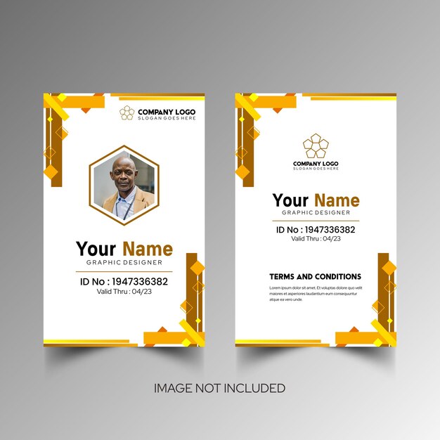 Modelo de diseño simple de nombre y tarjeta de identificación 5