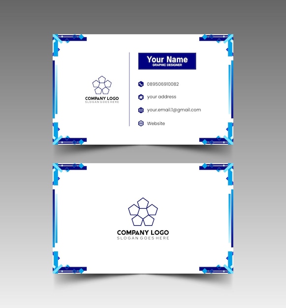 Modelo de diseño simple de nombre y tarjeta de identificación 5