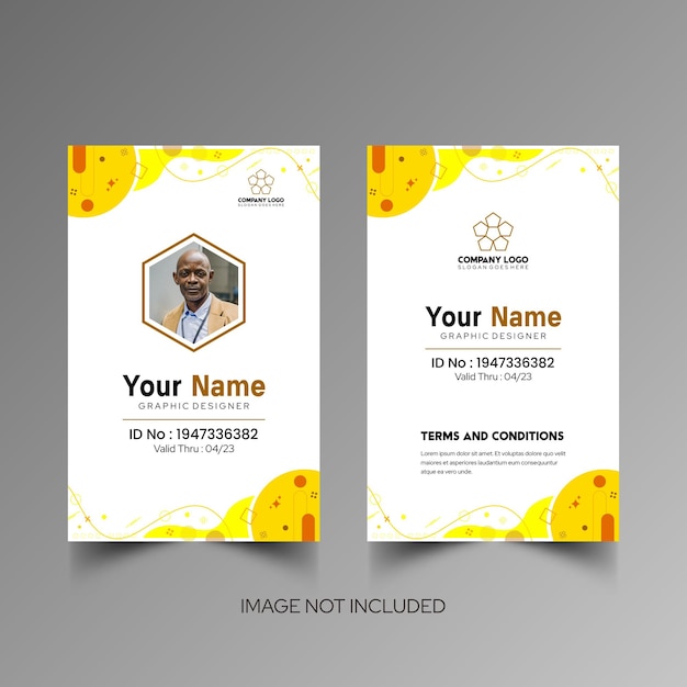 Modelo de diseño simple de nombre y tarjeta de identificación 5