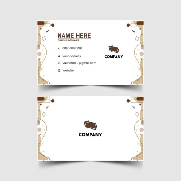 Modelo de diseño simple de nombre y tarjeta de identificación 5